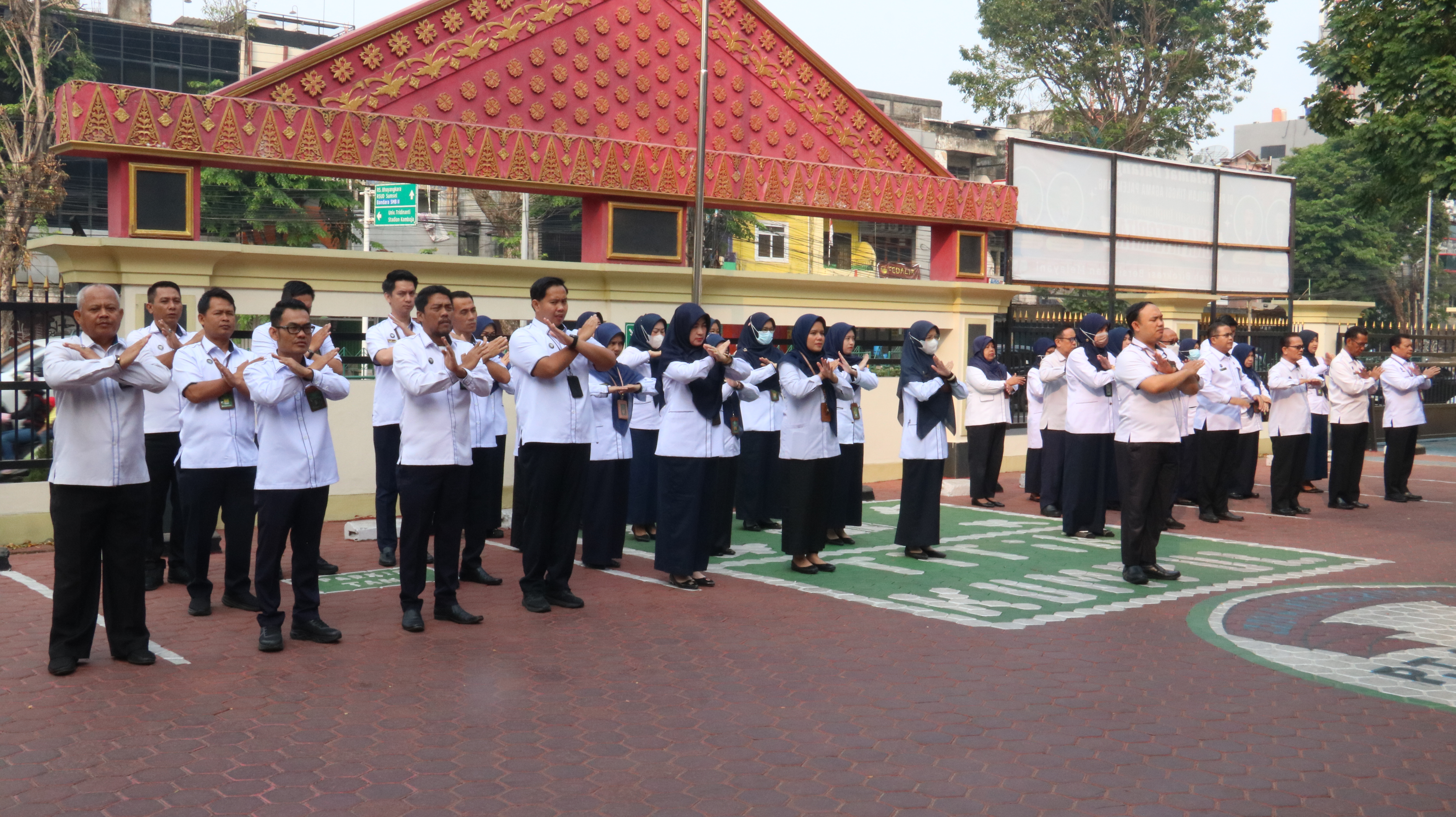 Aparatur PTA Palembang Mengikuti Apel Pagi